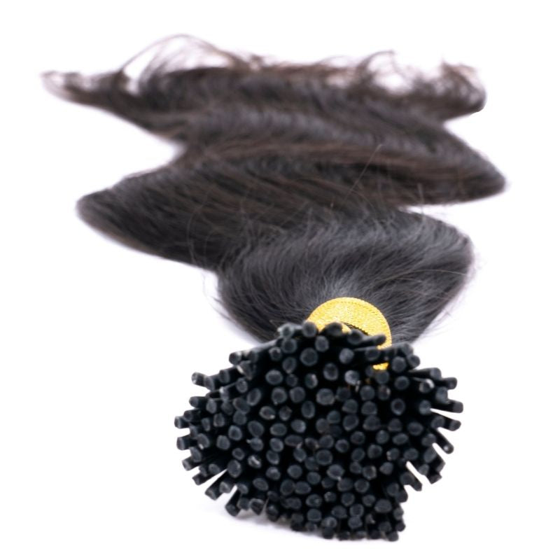 Raw Indian Wavy Natural Black I-Tip